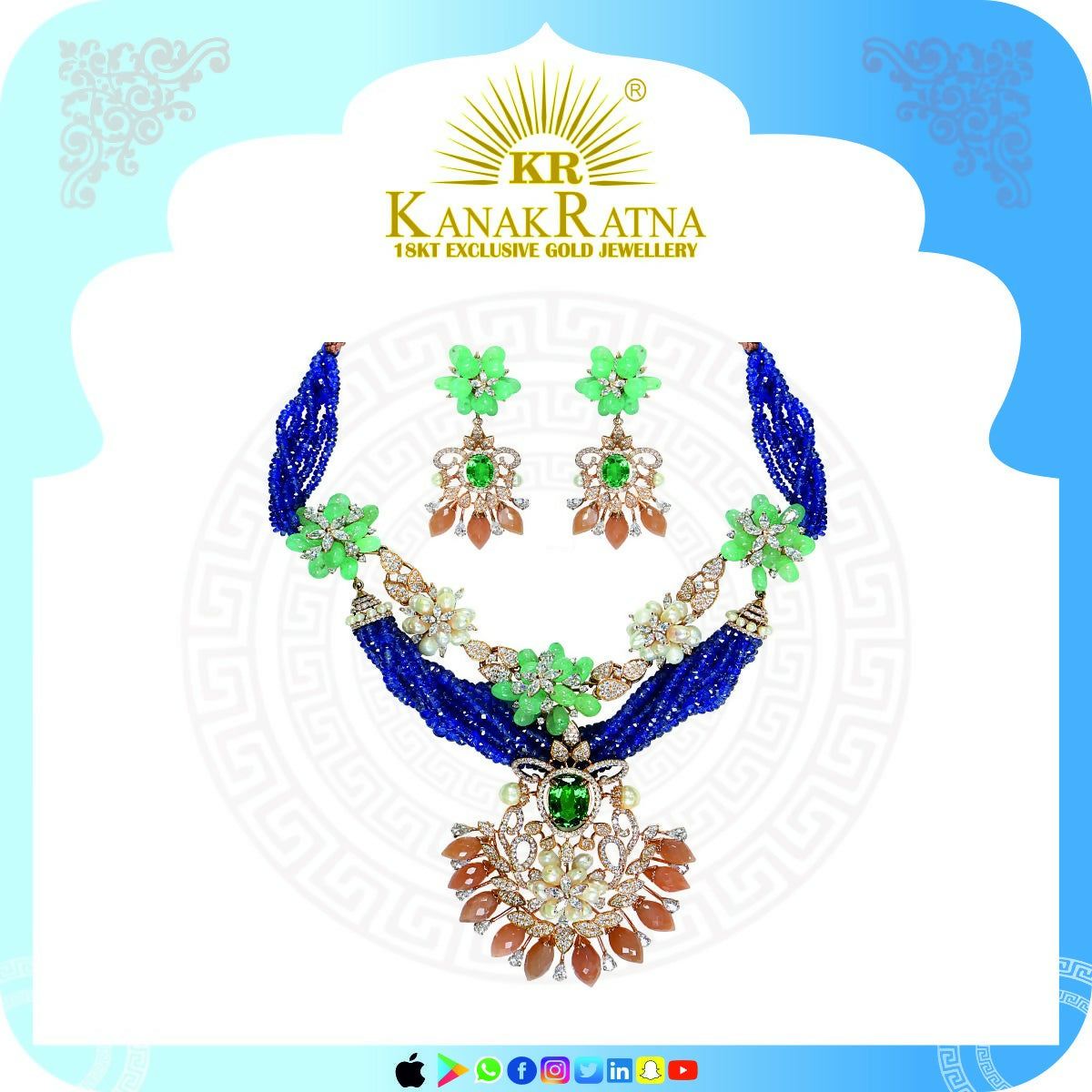 18kt Italian Necklace Sarafa Bazar India