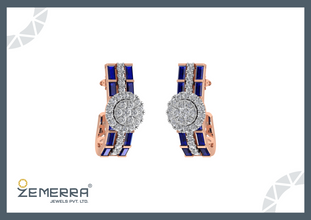 Luxury 14K Gold Hoops with Diamonds For Her