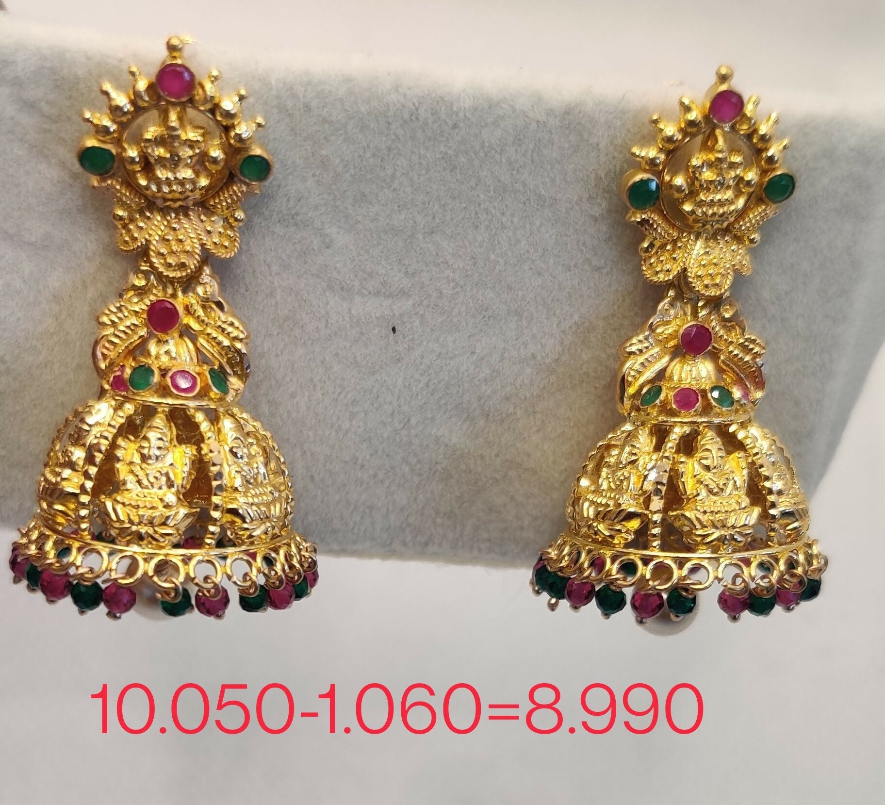 22 kt Gold Jhumki Sarafa Bazar India