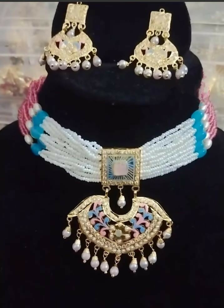 Jadau Necklace Sarafa Bazar India