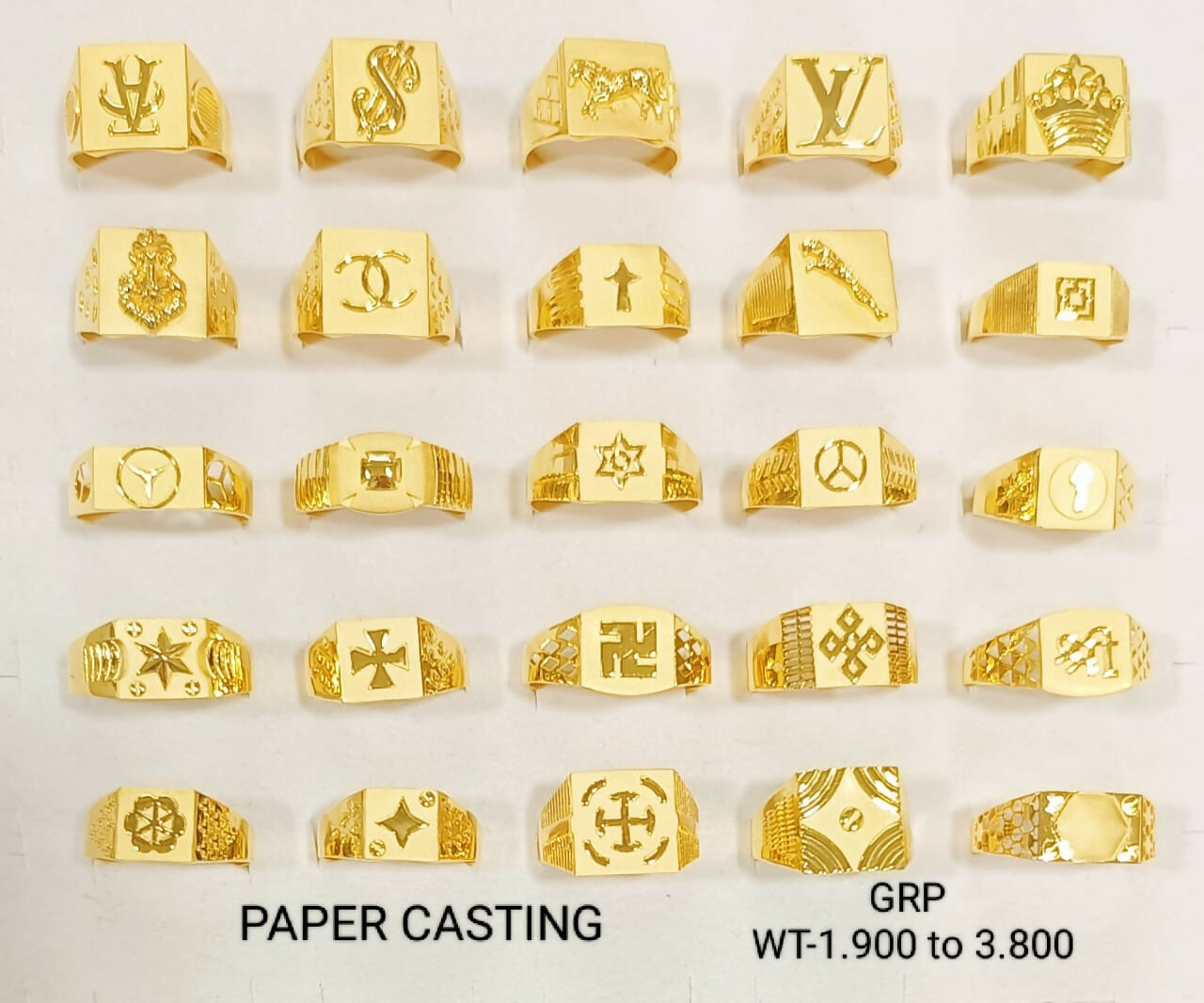 Paper Casting Gents Ring Sarafa Bazar India