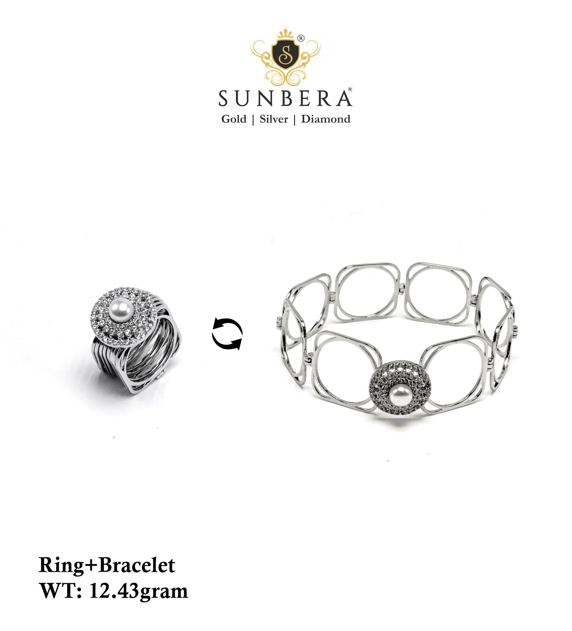 925 Silver Ladies Ring & Bracelet Sarafa Bazar India