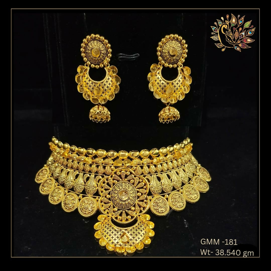 Antique Ghat Choker Set Sarafa Bazar India