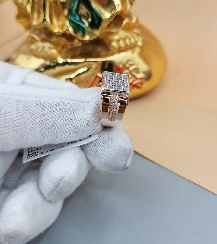 Rose Gold CZ Gents Rings