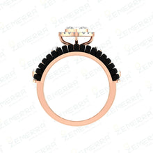 Heart Cut Halo Diamond Ring In 14K Gold Sarafa Bazar India