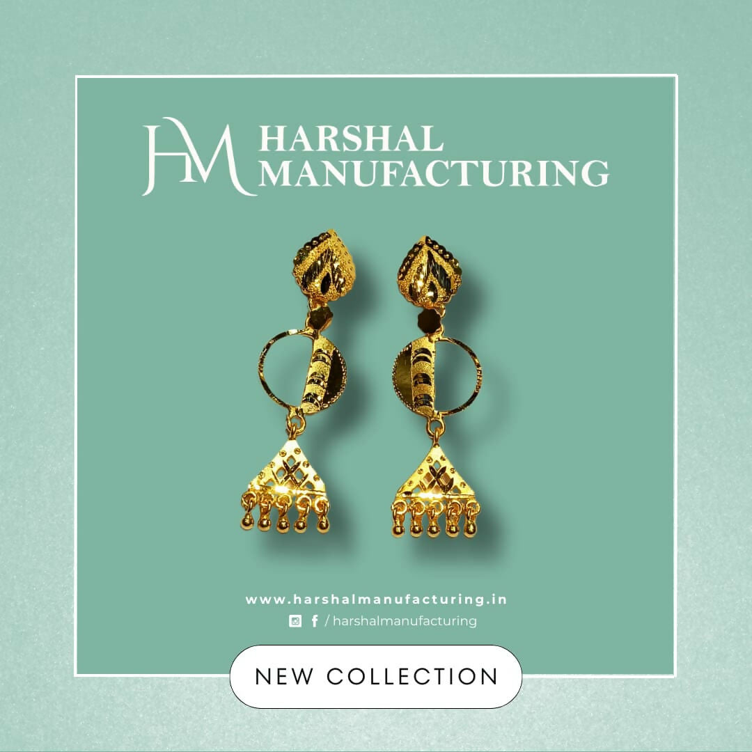 Gold Earrings Sarafa Bazar India