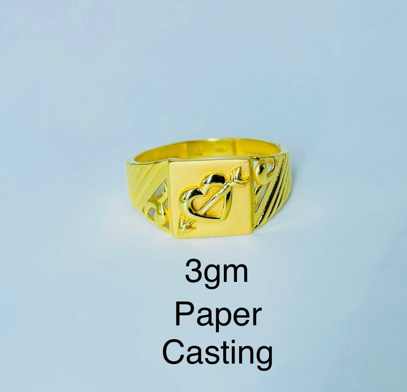 22kt Paper Casting Gents Ring Sarafa Bazar India