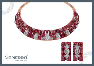 Luxury 14K Gold diamond Necklace Set Latest Jewelry Collection Sarafa Bazar India