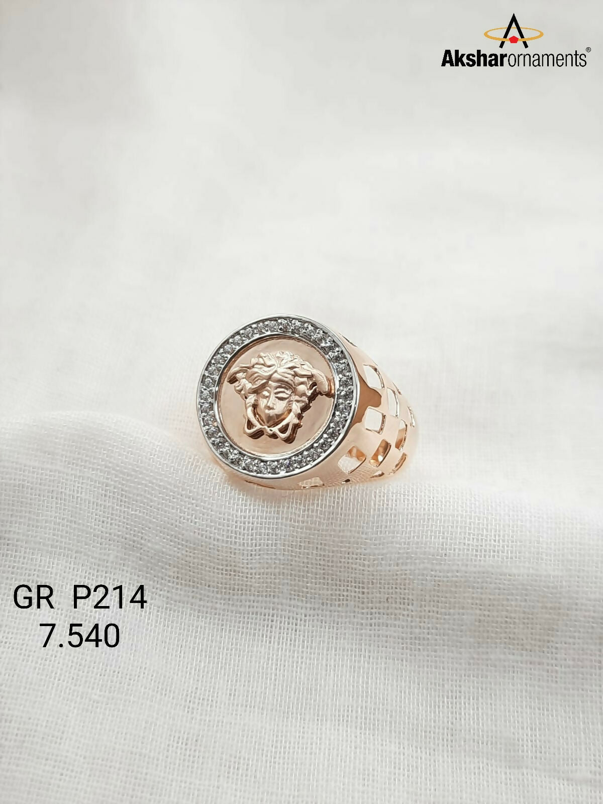 Rose Gold Gents Ring Sarafa Bazar India