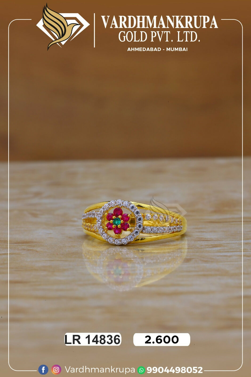 CZ Ladies Ring Sarafa Bazar India