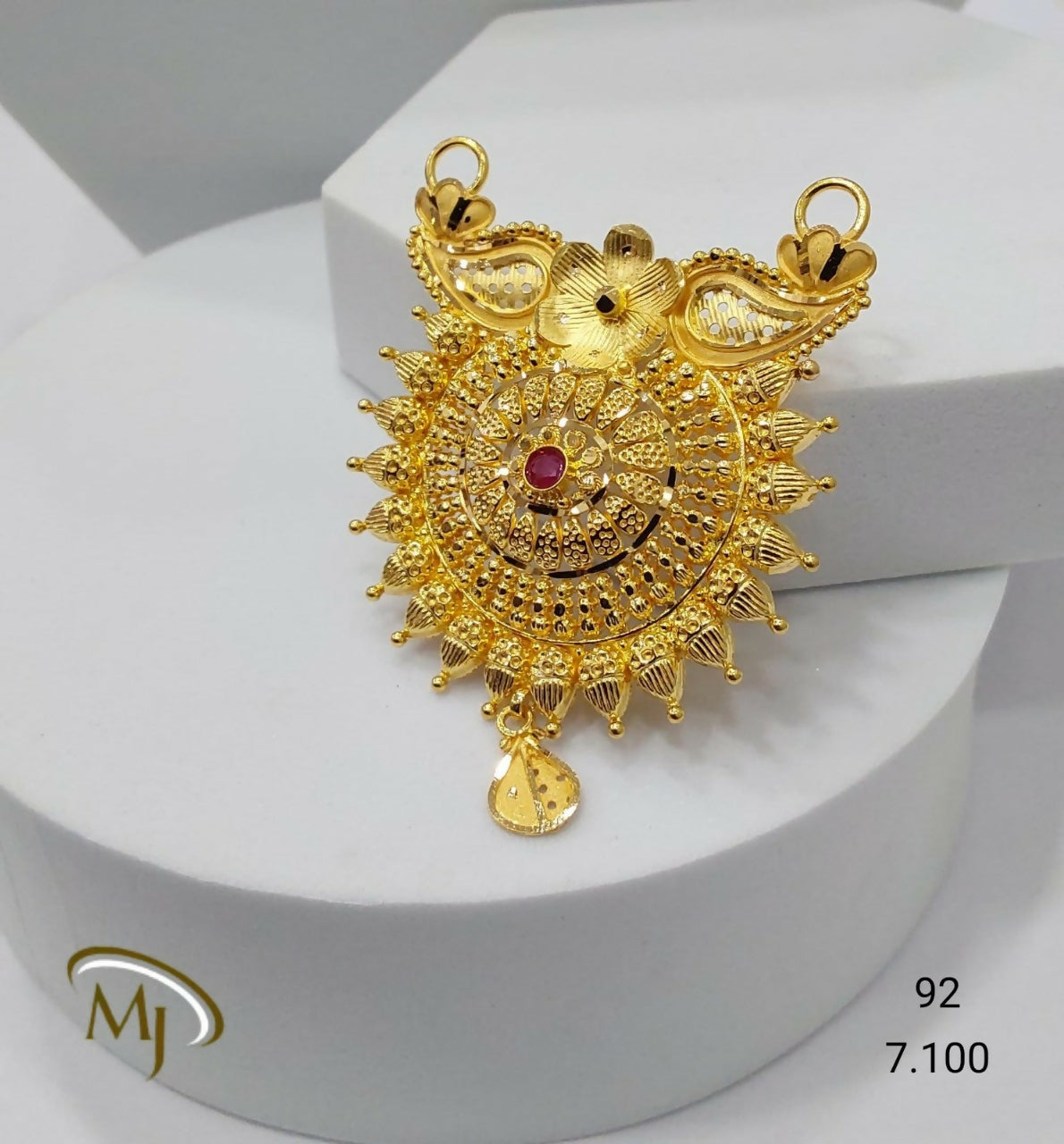 22kt Gold Mangalsutra Pendants Sarafa Bazar India