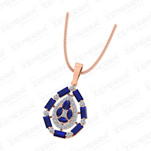 Dizzling Diamond Pendant in 14KT Gold with lab grown diamond Sarafa Bazar India