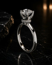 Heart Cut Lab Grown Diamond Women's Ring 9Kt White Gold LR-64 Sarafa Bazar India