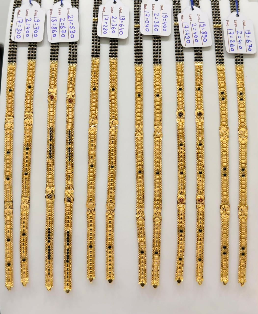 Gold Mangalsutra Chains Sarafa Bazar India