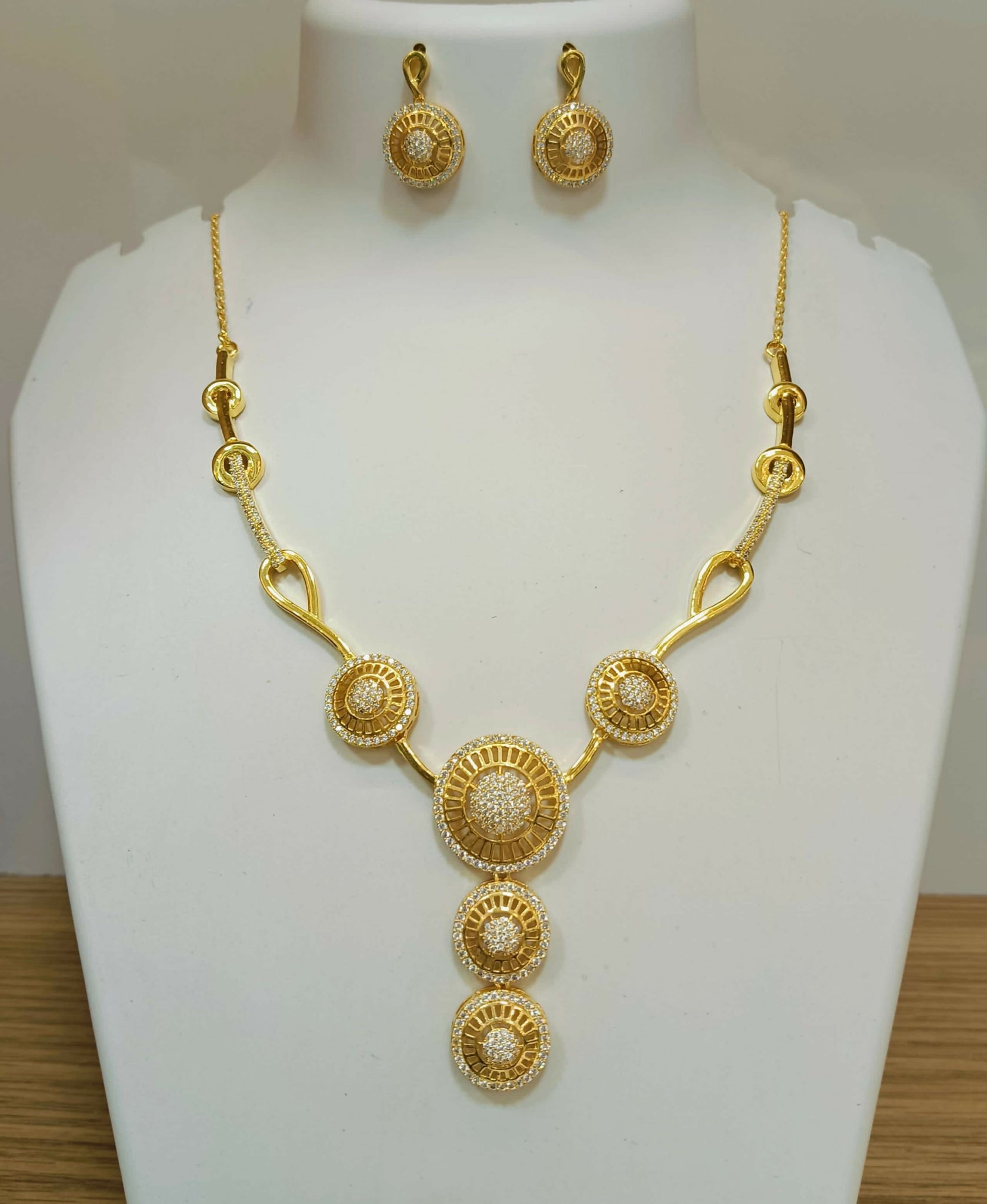 925 Silver Yellow Gold Plated Necklace