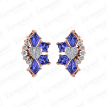 Trendy 14K Rose Gold Diamond Heart Shape Pendant Set Sarafa Bazar India