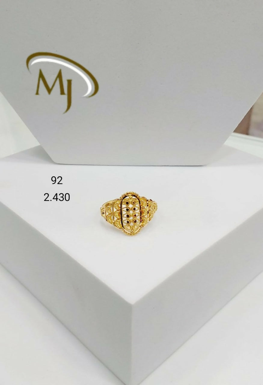 22kt Gold Ladies Rings Sarafa Bazar India