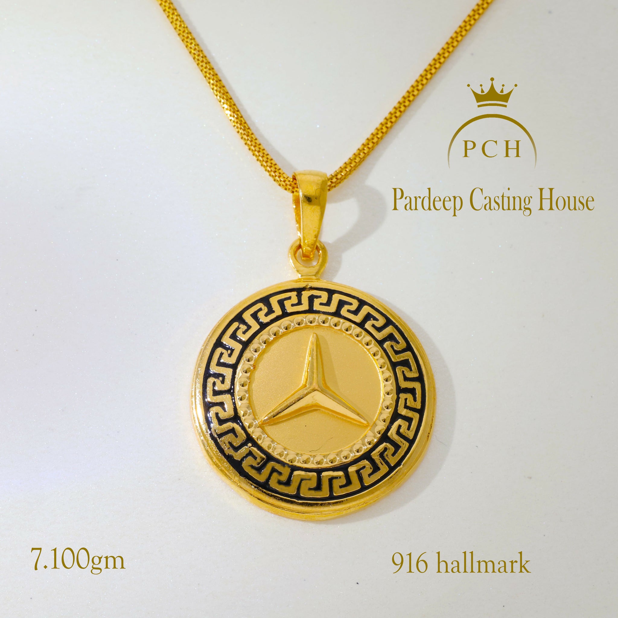 Versace Mercedes Gold Pendent Sarafa Bazar India