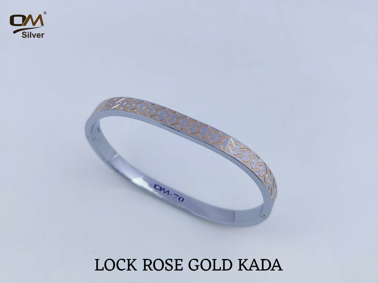 Lock Rose Gold Kada Sarafa Bazar India