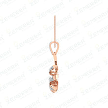 14K Rose Gold & Dizzling Diamond Pendant Sets Sarafa Bazar India