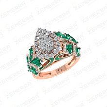 14k Rose Gold & Natural Diamond Ring - New Look Sarafa Bazar India