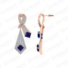 Best-selling 14K Rose Gold Diamond Dangle Earring Sarafa Bazar India