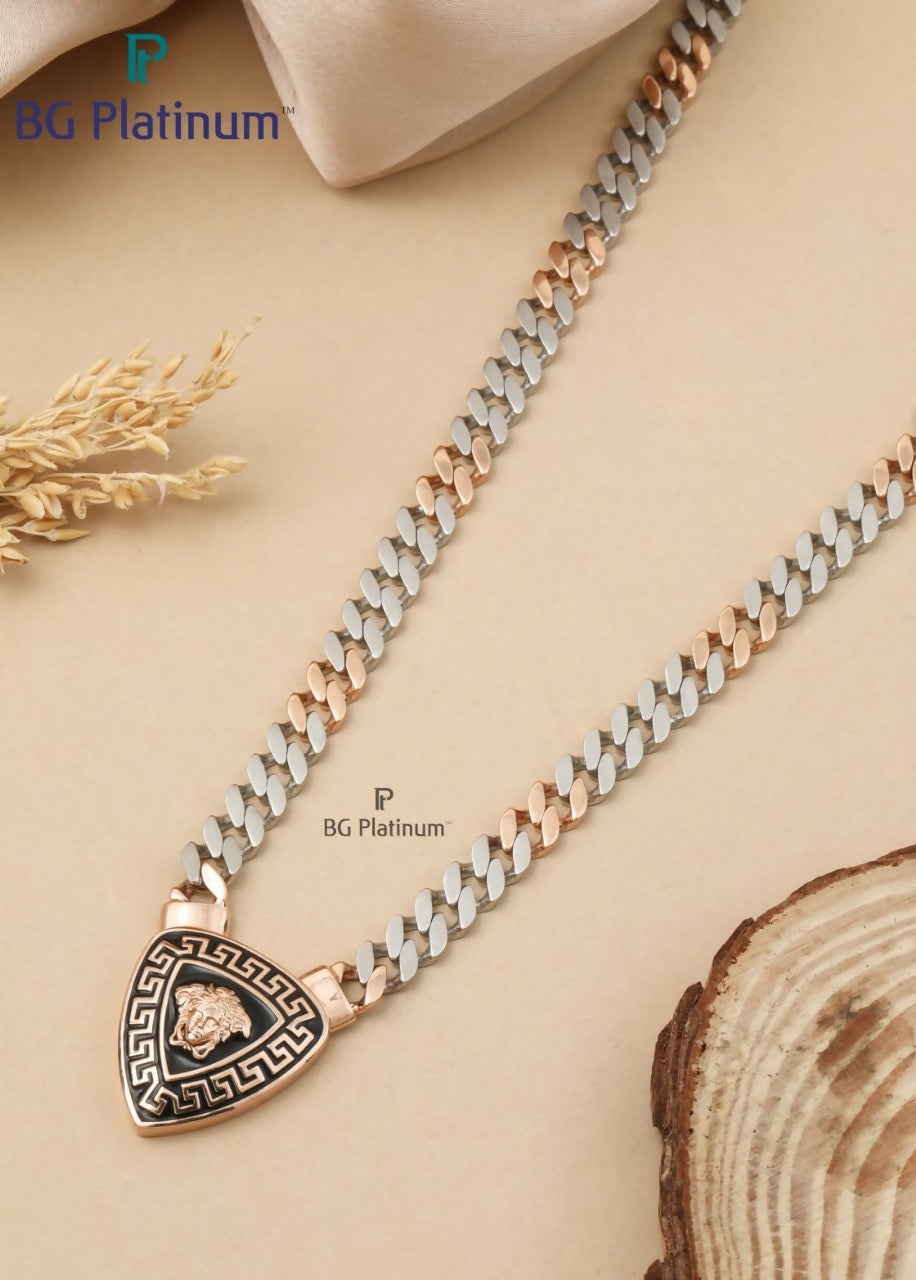 Platinum Gents Chain with Pendant Sarafa Bazar India