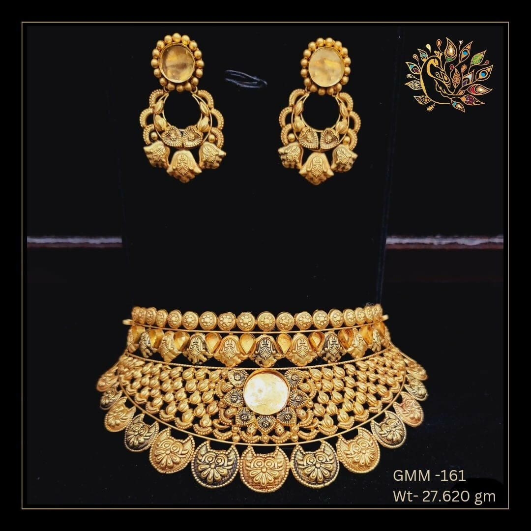 22kt Antique Ghat Set Sarafa Bazar India