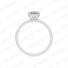 Princess Cut Solitaire Diamond Ring In 14K White Gold Sarafa Bazar India