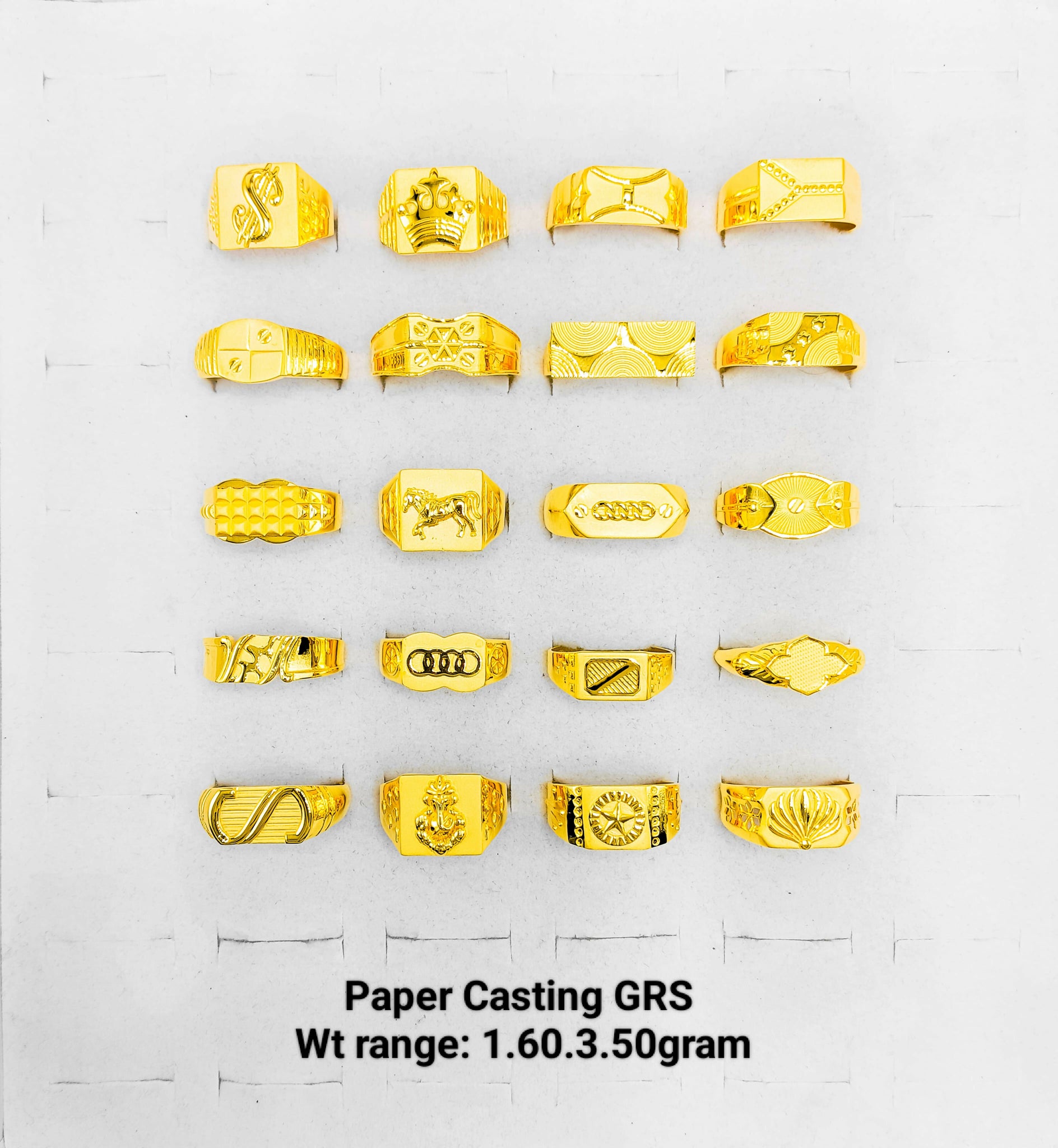 Paper Casting Gents Rings Plain Sarafa Bazar India