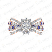 Vintage Floral Diamond Ring in 14K Rose Gold Sarafa Bazar India