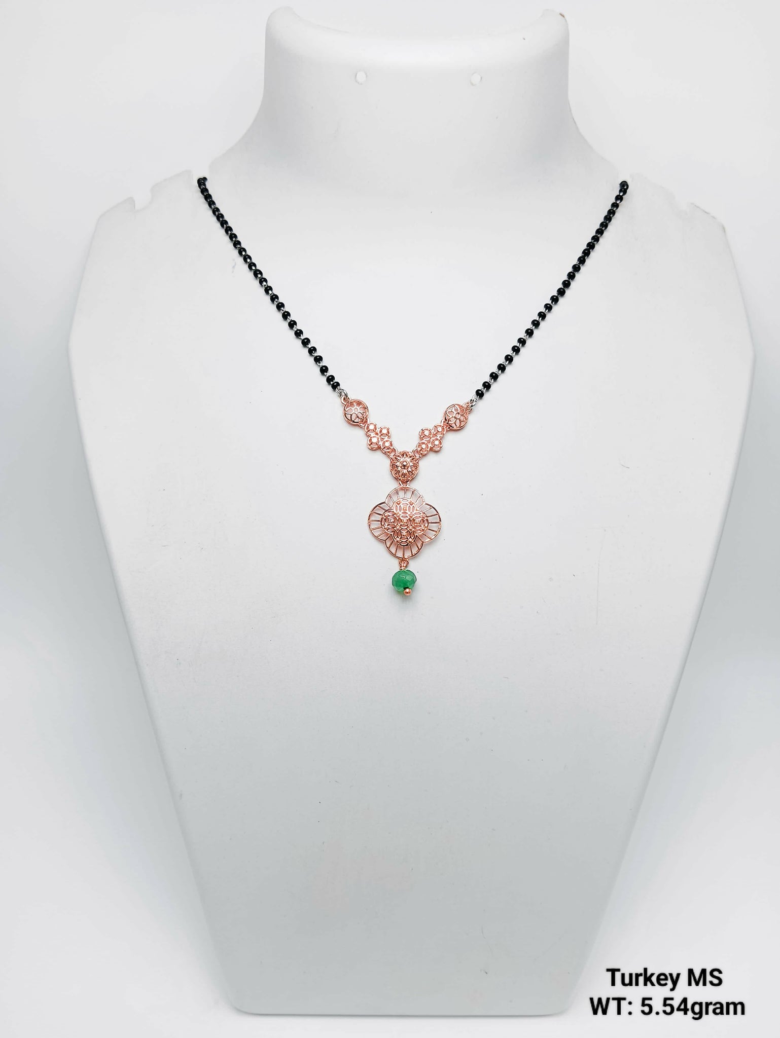 925 Silver Rose Gold Turkey Mangalsutra Sarafa Bazar India