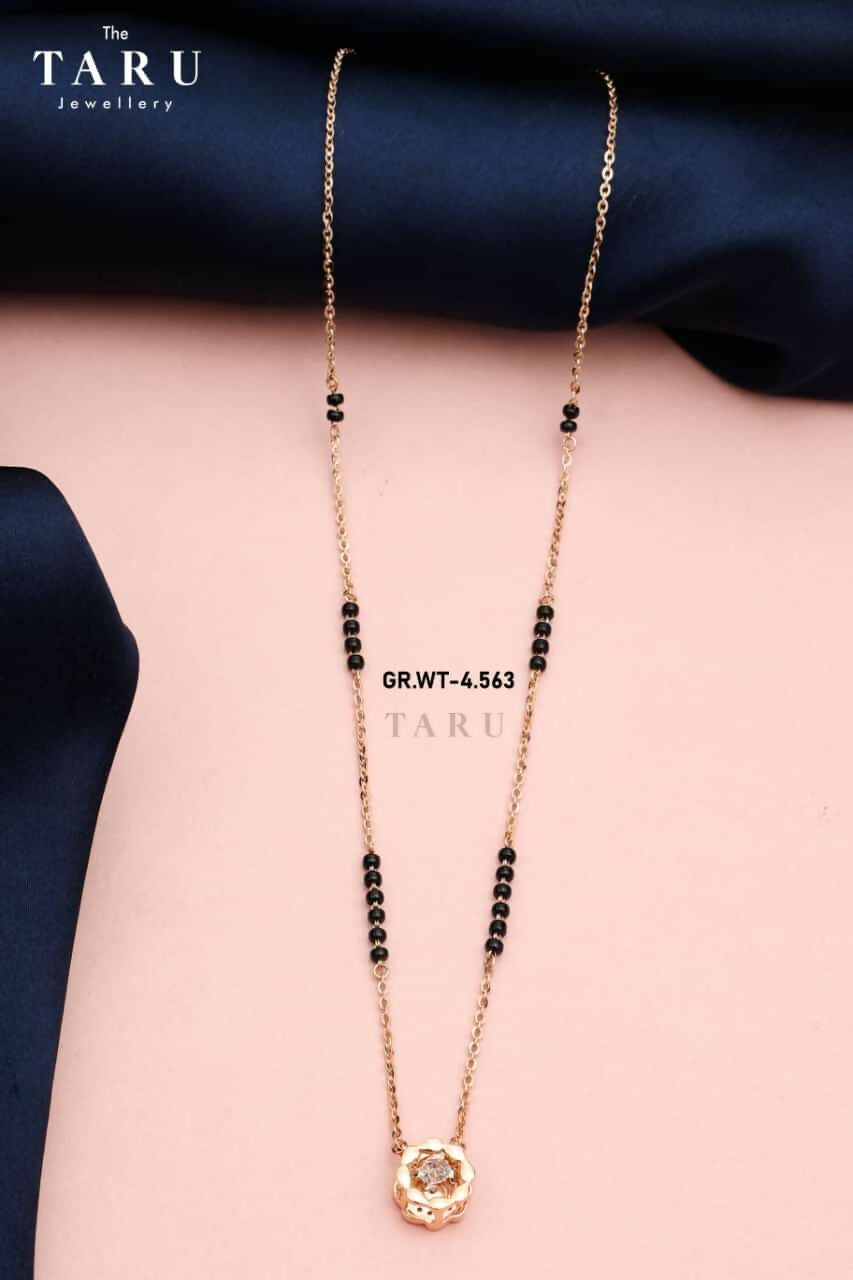 18kt Rose Gold Designer Mangalsutra Sarafa Bazar India