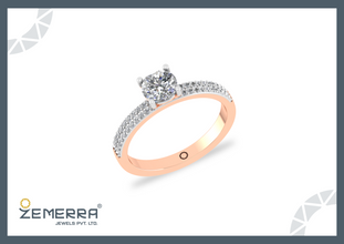 New Arrival 14KT Gold Classic Solitaire Diamond Ring Sarafa Bazar India