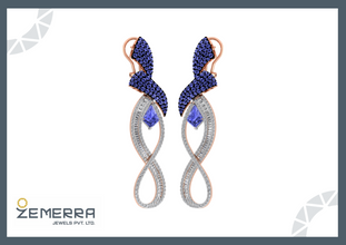 14K Gold Diamond Drop Earrings – Elegant Style