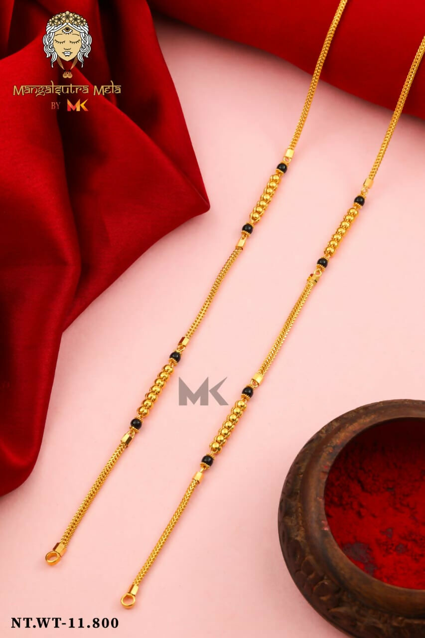 Gold Mangalsutra Chain Sarafa Bazar India