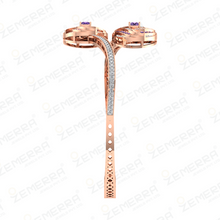 Dizzling Diamond Open Cuff Bracelets in 14K Rose Gold Sarafa Bazar India
