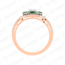 Floral Halo Diamond Ring in 14K Rose Gold Sarafa Bazar India