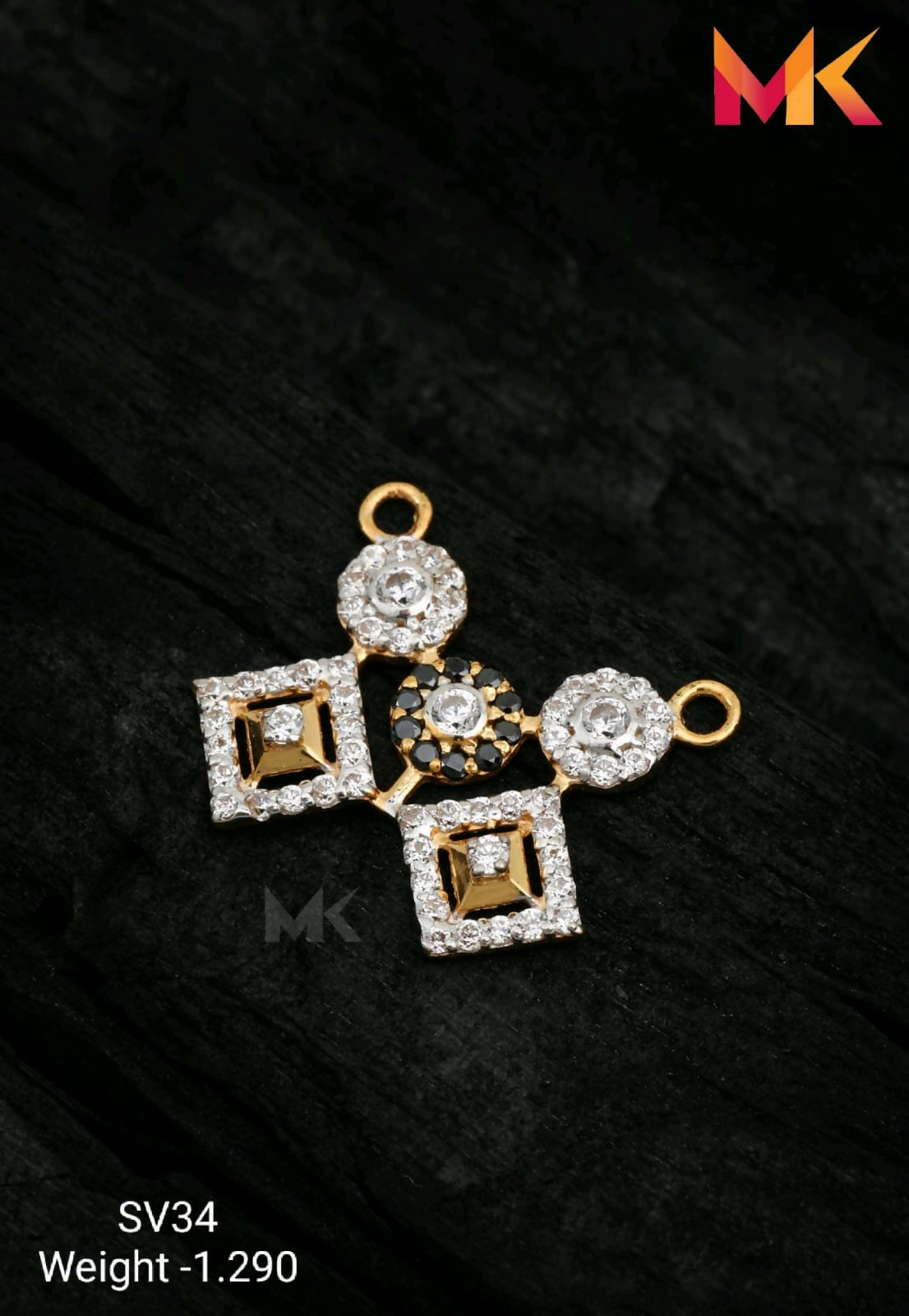 CZ Mangalsutra Pendant Sarafa Bazar India