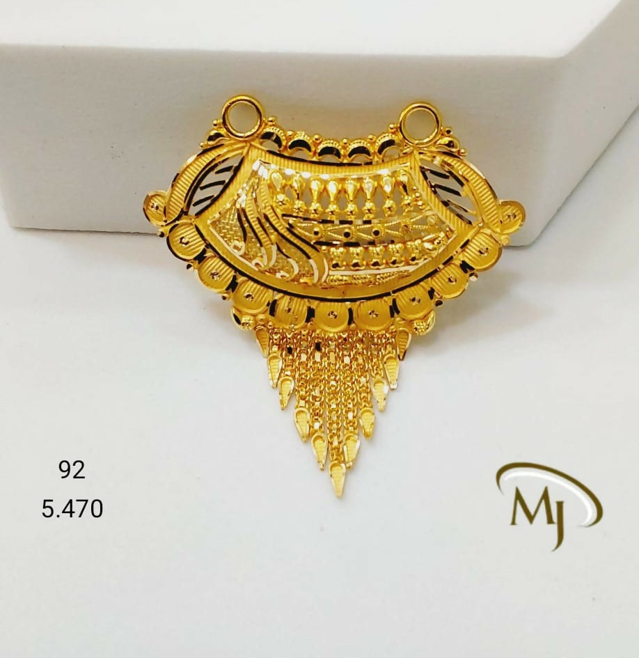 22kt Gold Mangalsutra Pendants Sarafa Bazar India