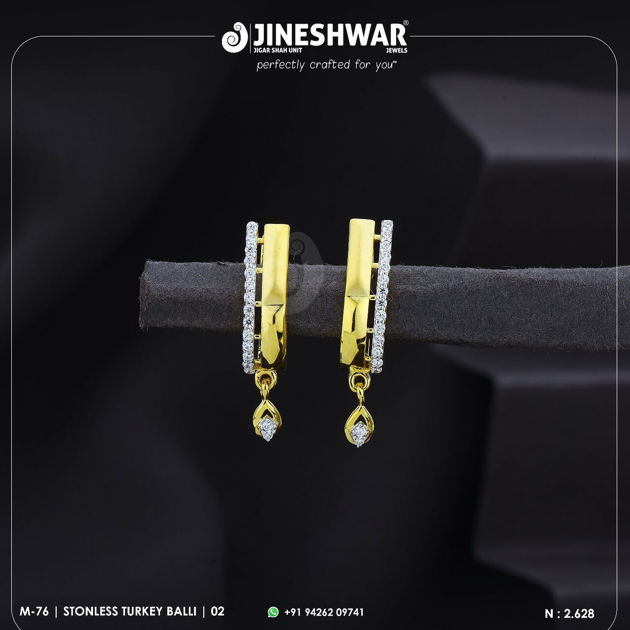 18kt Stonless Turkey Bali Sarafa Bazar India