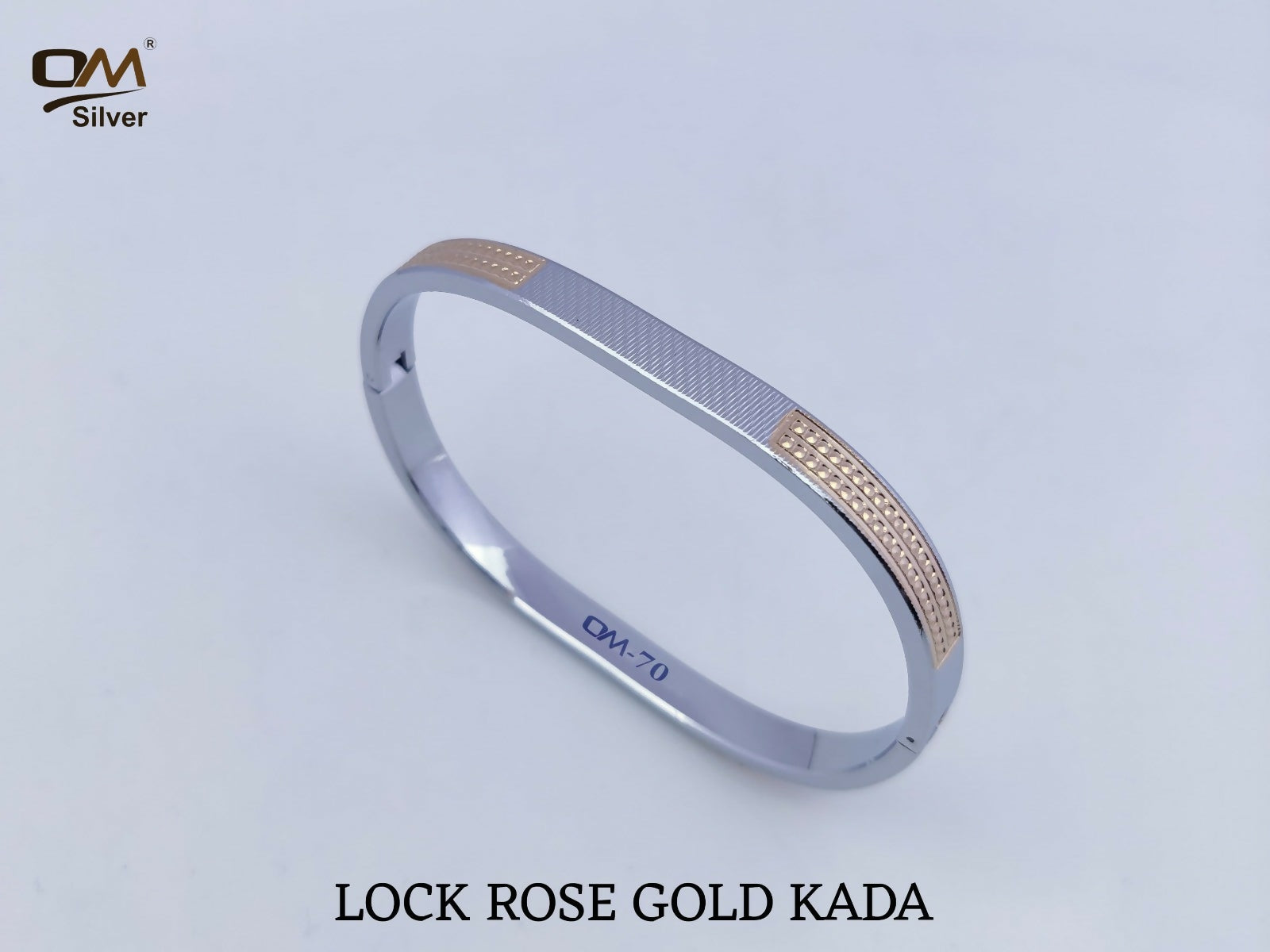 Lock Rose Gold Kada Sarafa Bazar India