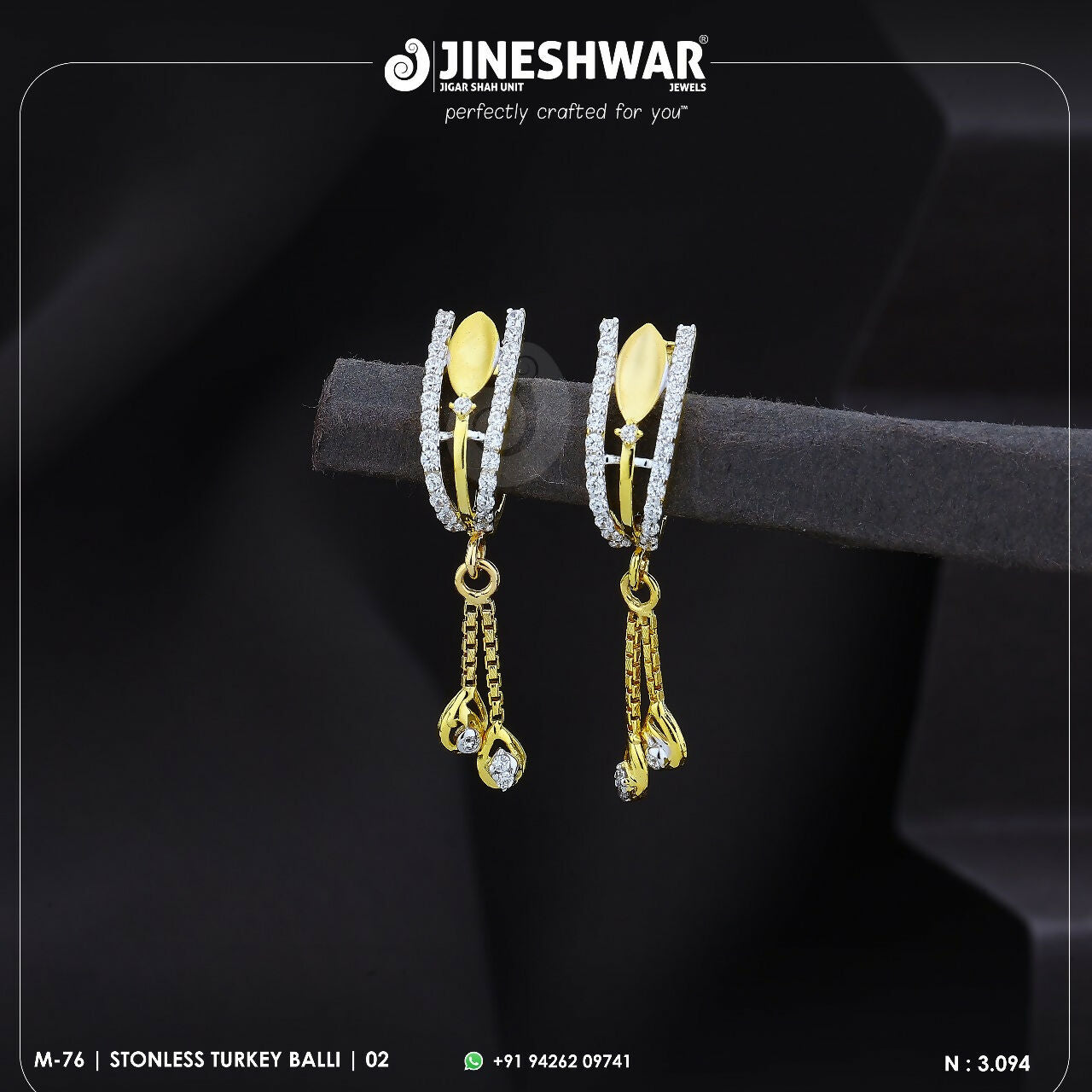 18kt Stonless Turkey Bali Sarafa Bazar India