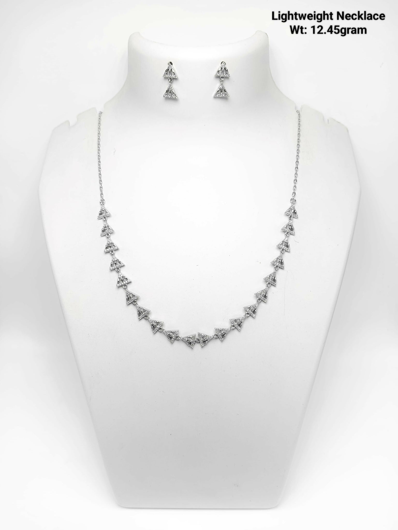 925 Silver Lightweight Necklace Sarafa Bazar India