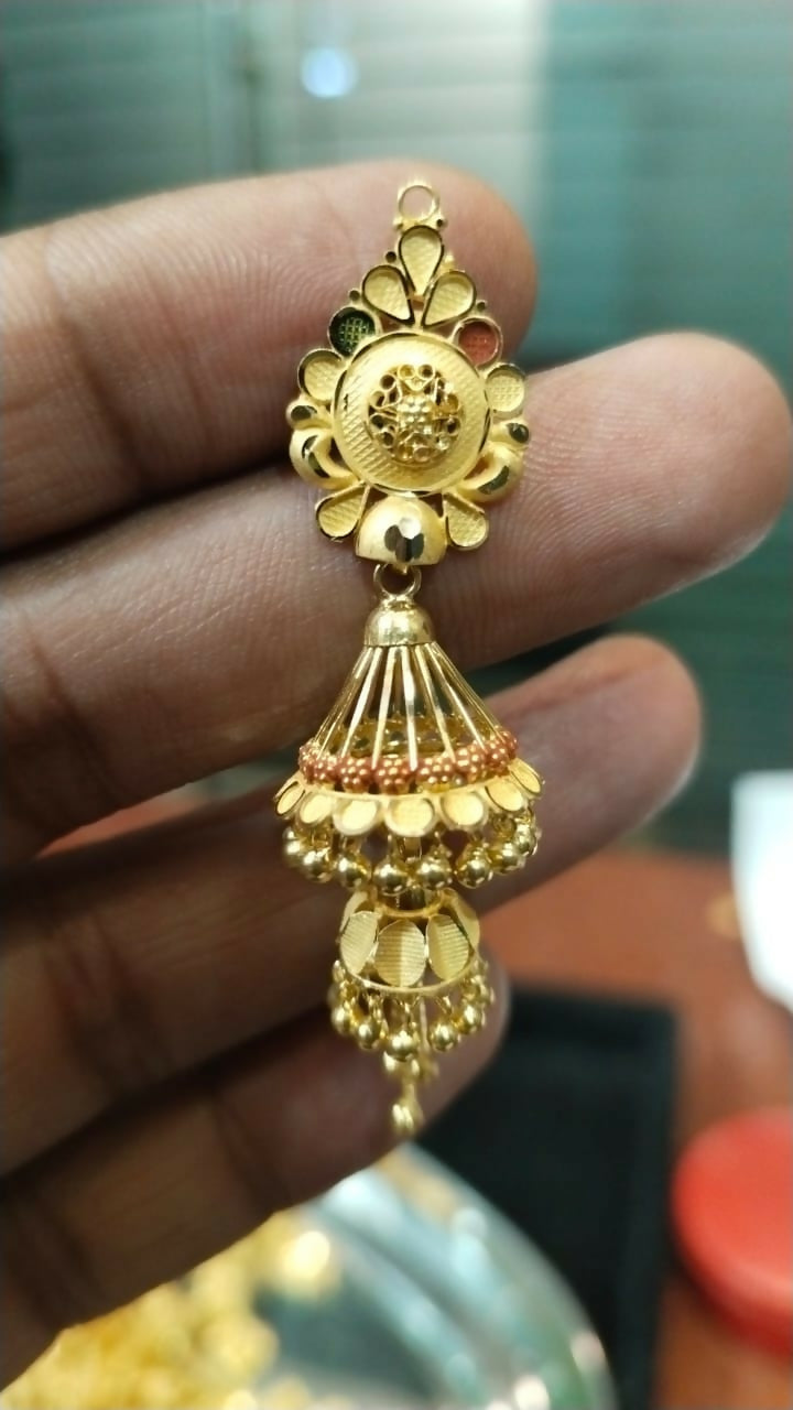 Gold Jhumki Sarafa Bazar India