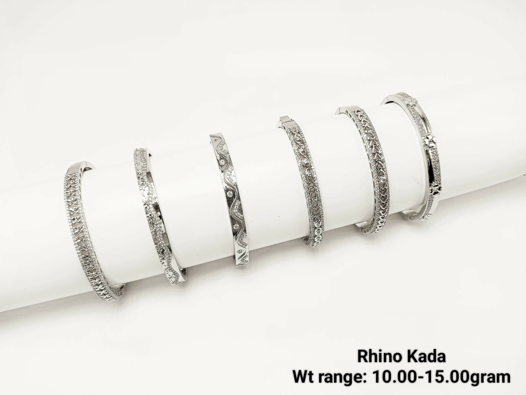 925 Silver Rhino Kada Sarafa Bazar India