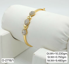 Ovel Bracelet-10.230gm-2719/1 Sarafa Bazar India