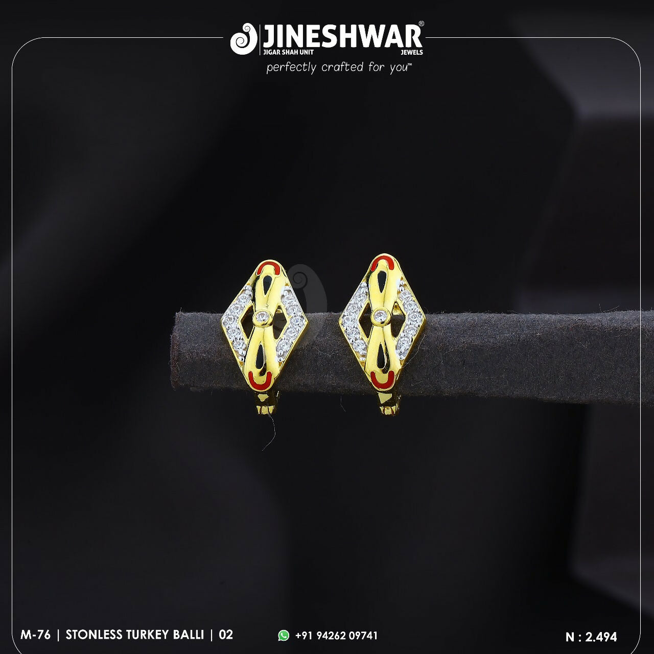 18kt Stonless Turkey Bali Sarafa Bazar India