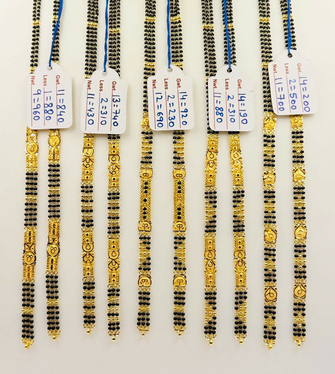 Gold Mangalsutra Chains Sarafa Bazar India