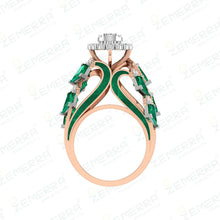 14k Rose Gold & Nutural Diamond Ring - New Look Sarafa Bazar India